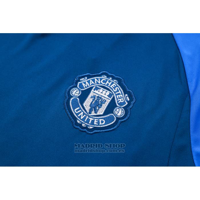 Chandal del Manchester United Manga Corta 2023-2024 Azul - Pantalon Corto